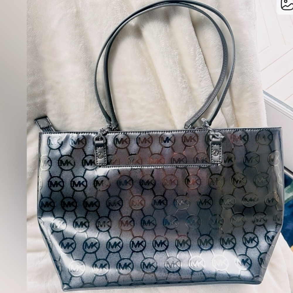 Michael Kors Metallic Silver Tote